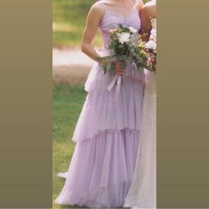 Lilac tiered maxi dress